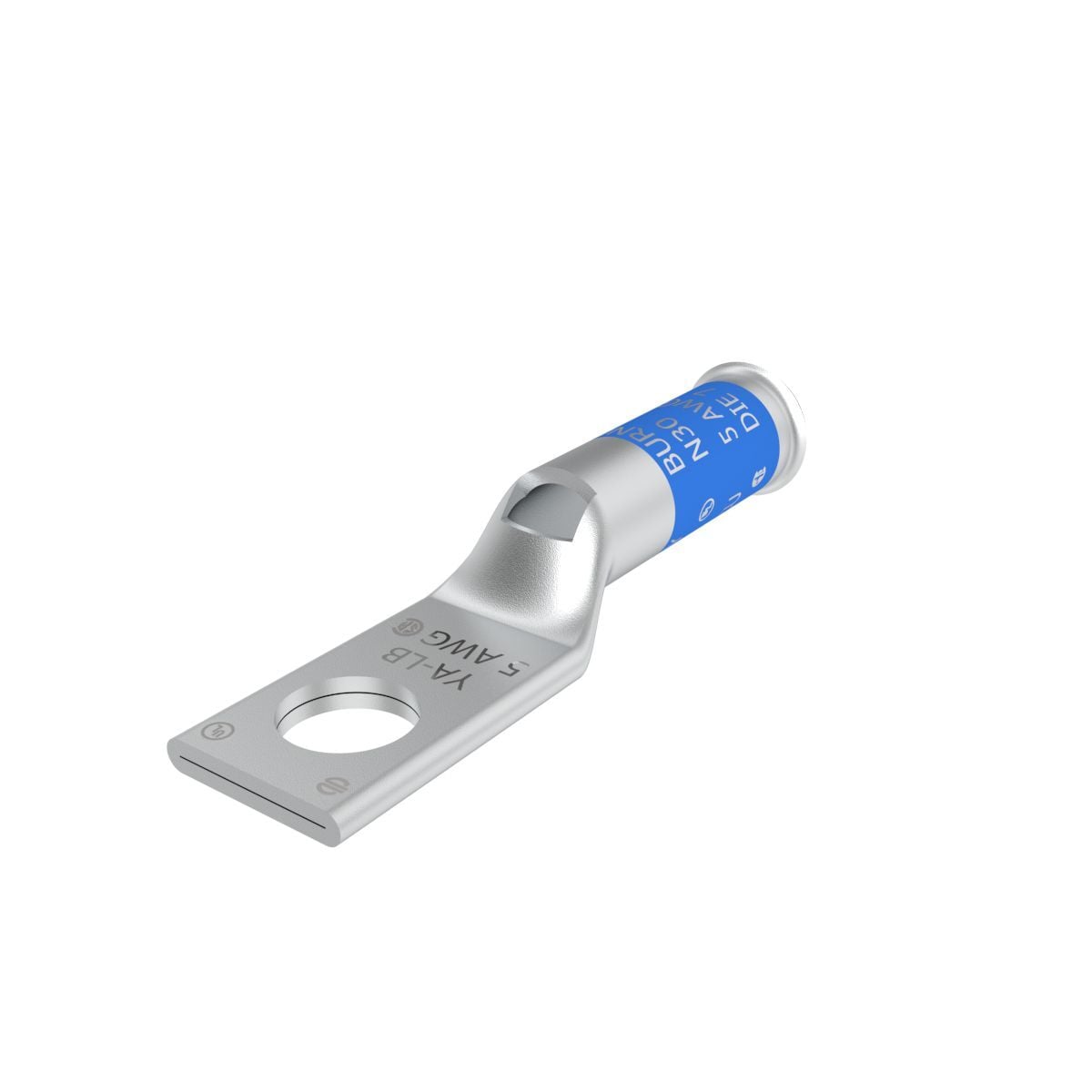 5 AWG, #6 FLEXG,H,I,K,MDLO CU, One Hole, 1/4 Stud Size, Standard Barrel, Bell End, Tin Plated, UL/CSA, 90?C, Up to 35kV, Blue Color Code, 7 CODE1014 FLEX Die Index.