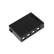QuickPort Surface Mount Housing, 4-Port, Black
