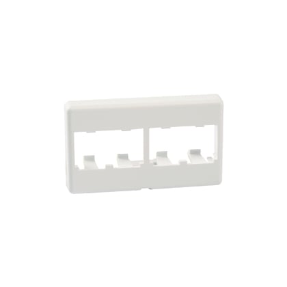 Furniture Faceplate, 4 port, White      