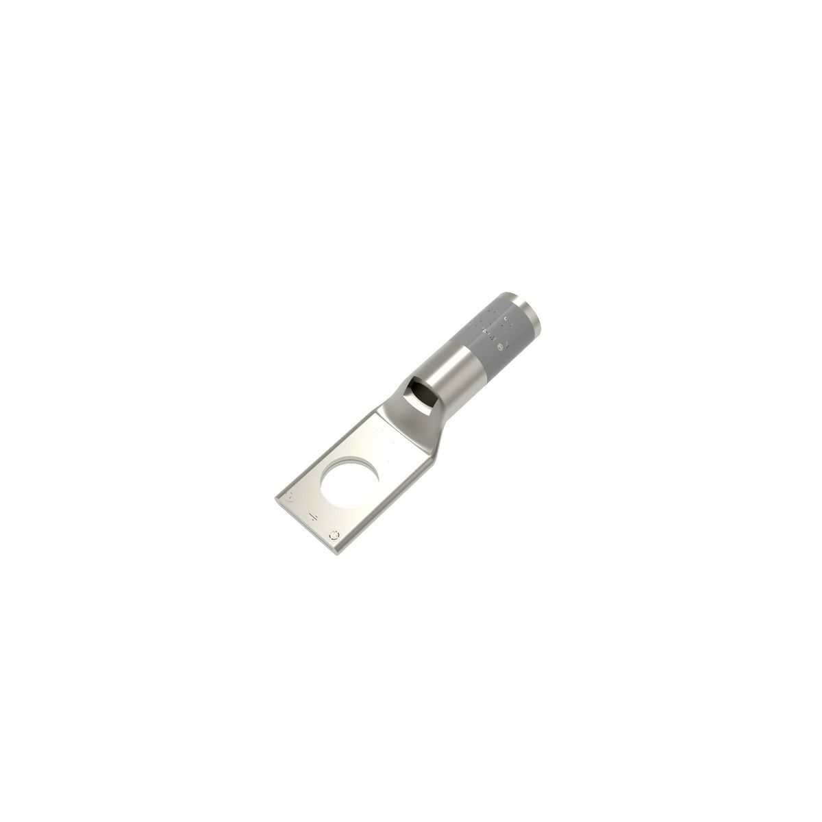 4 AWG CU, One Hole, 1/4 Stud Size, Standard Barrel, Inspection Window, Internal Chamfer, Tin Plated, UL/CSA 90? Up to 35kV, GRAY Color Code, 8 or 346 Die Index.