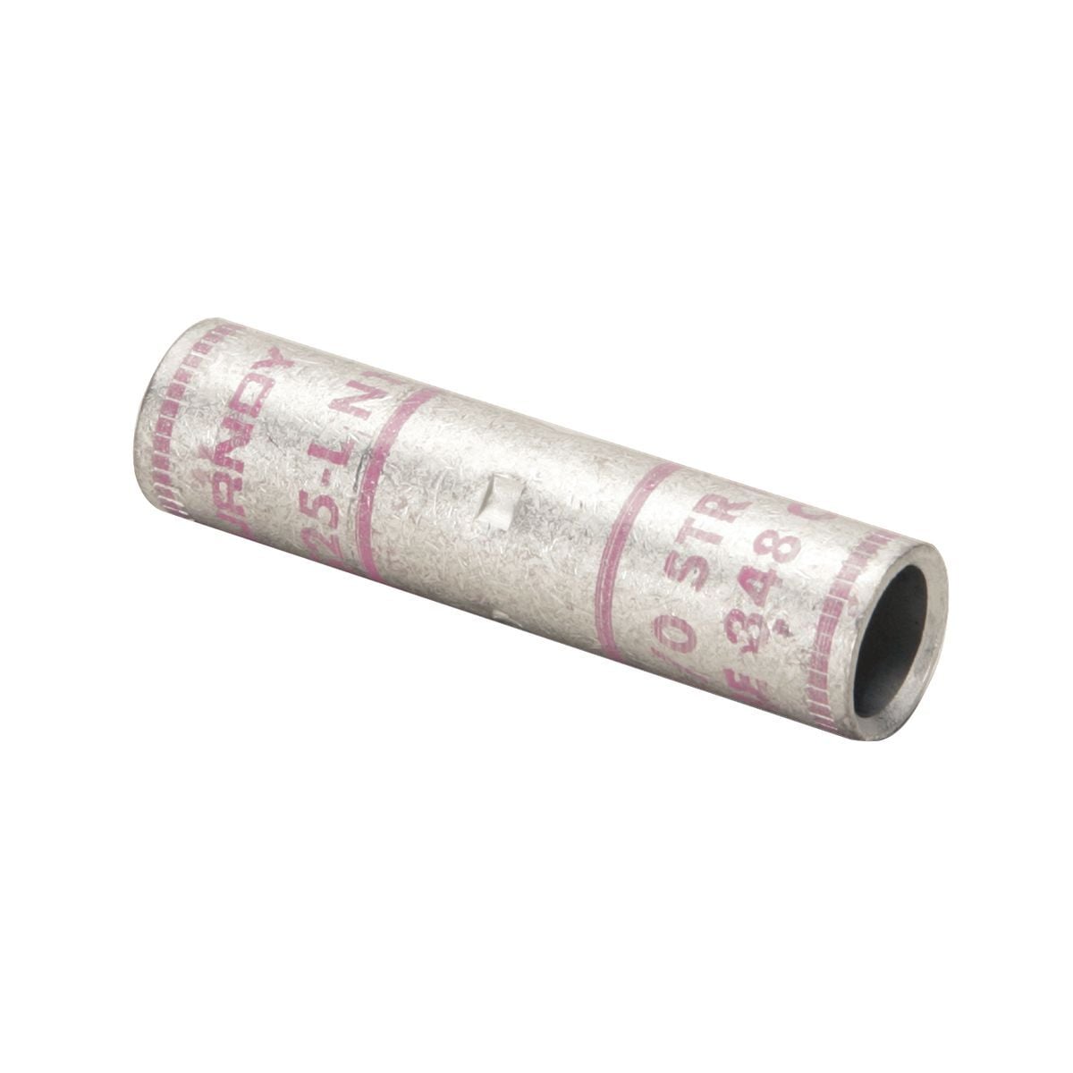 1/0 AWG CU, Standard Barrel, Internal Chamfer, Tin Plated, UL/CSA, 90?C, Up to 35kV, PINK Color Code, 12 or 348 Die Index.