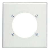 2-Gang Flush Mount 2.465-Inch Diameter, Device Receptacle Wallplate, Device Mount, Midway Size, Black