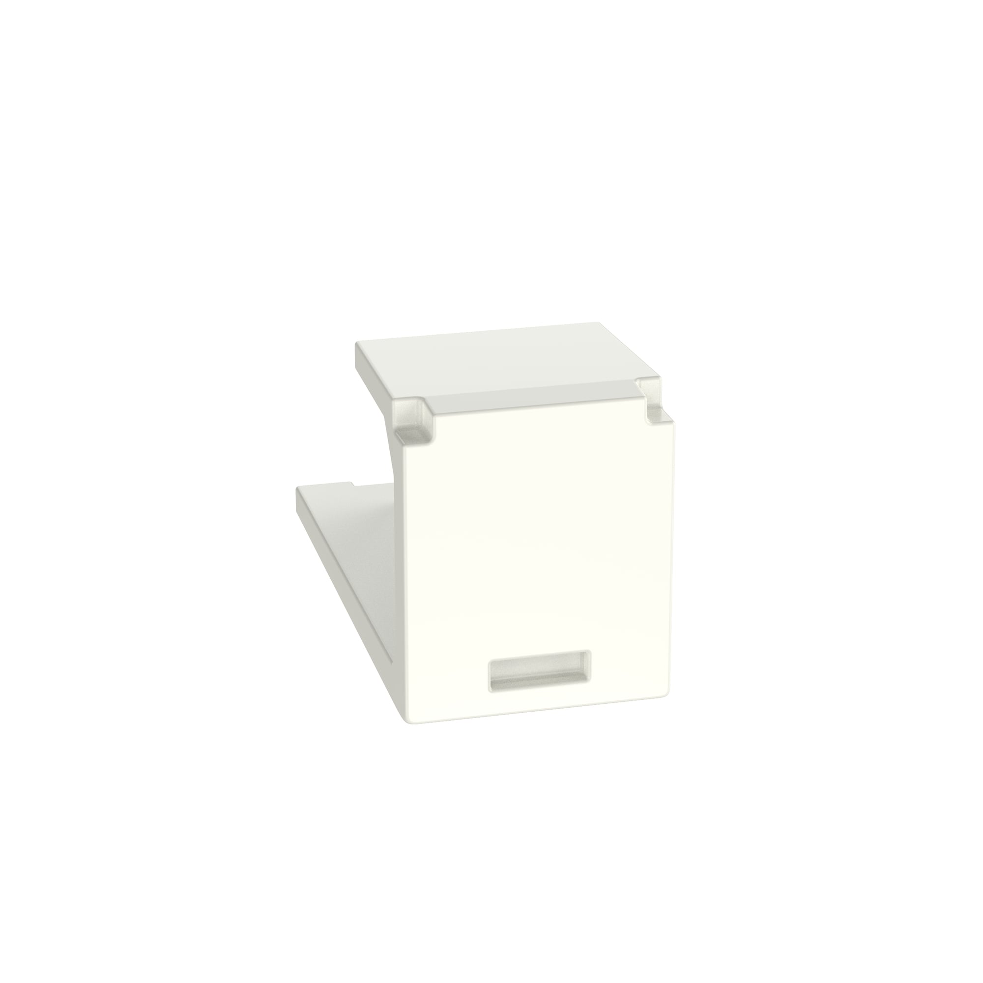 Blank Module, 1 Port,  Off White        