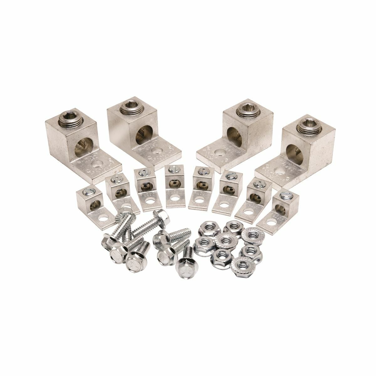 High Strength Aluminium Alloy Tranformer Lug Kit, #14 - 2, #6 - 250 kcmil, Tin-Plated.
