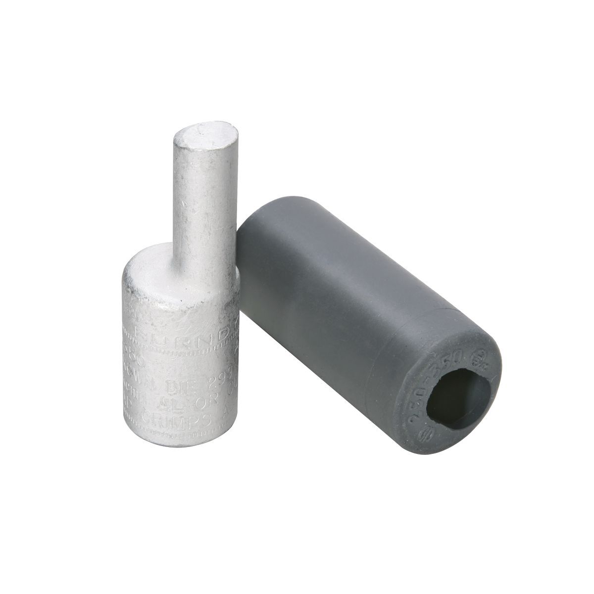 Aluminum Compression Pin Adapter, 4/0 AWG, 0.42" Plug Dia, 1.22" Plug Length, Al/Cu Rated, Tin Plated.