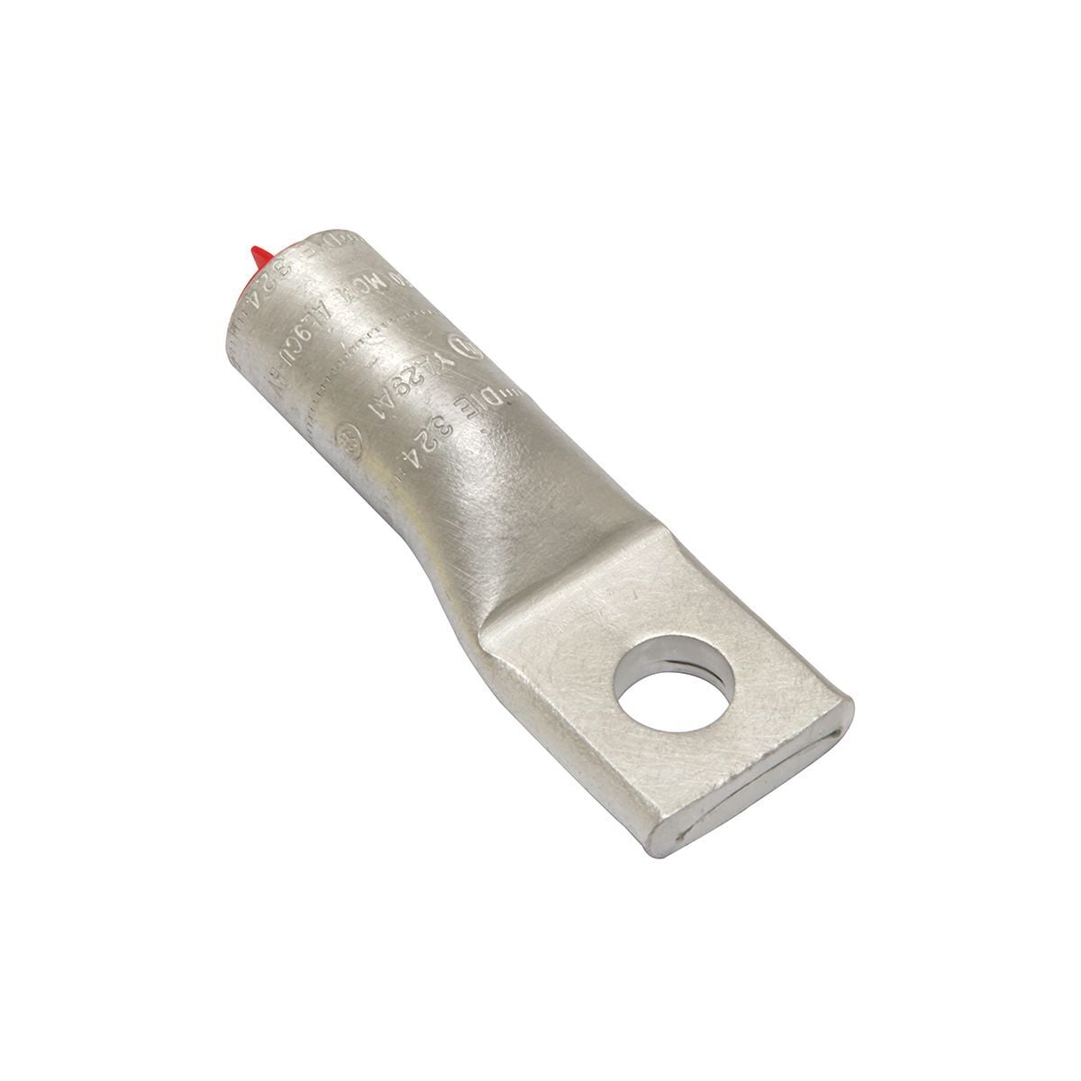 250 kcmil, AL Terminal, One Hole, 1/2", Stud Size, AL9CU, Internal Chamfer, Tin Plated, Prefilled PENETROX?, End Cap, UL/CSA, 90?C, Up to 35kV, Red Color Code, 324 Die Index.