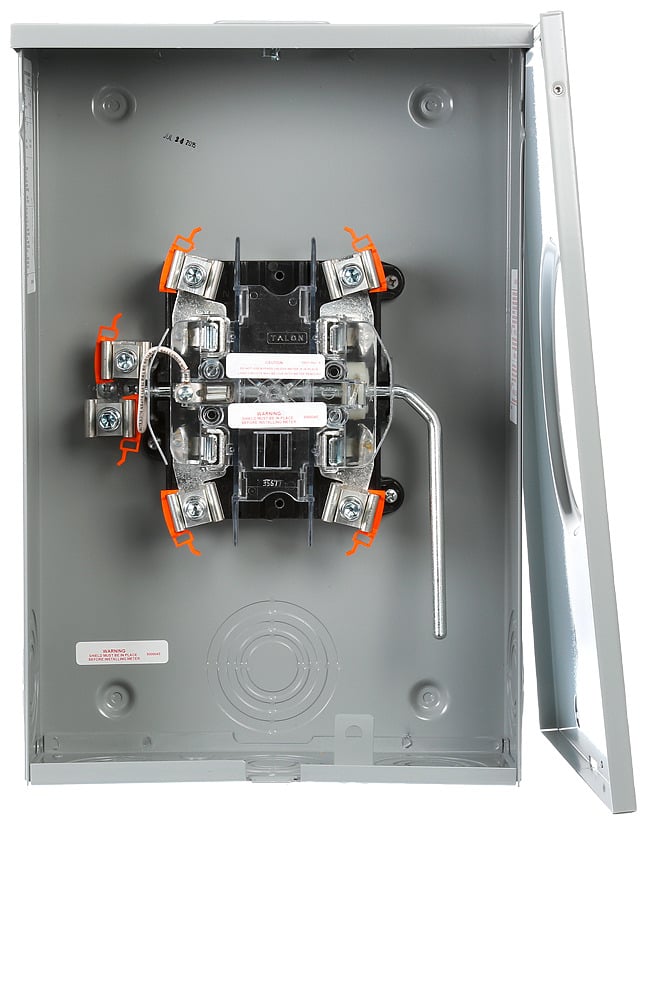 RH173CR 200 Amp, 5 Jaw, Ringless, 1 Position, Lever Bypass, Meter Socket, OH, UG