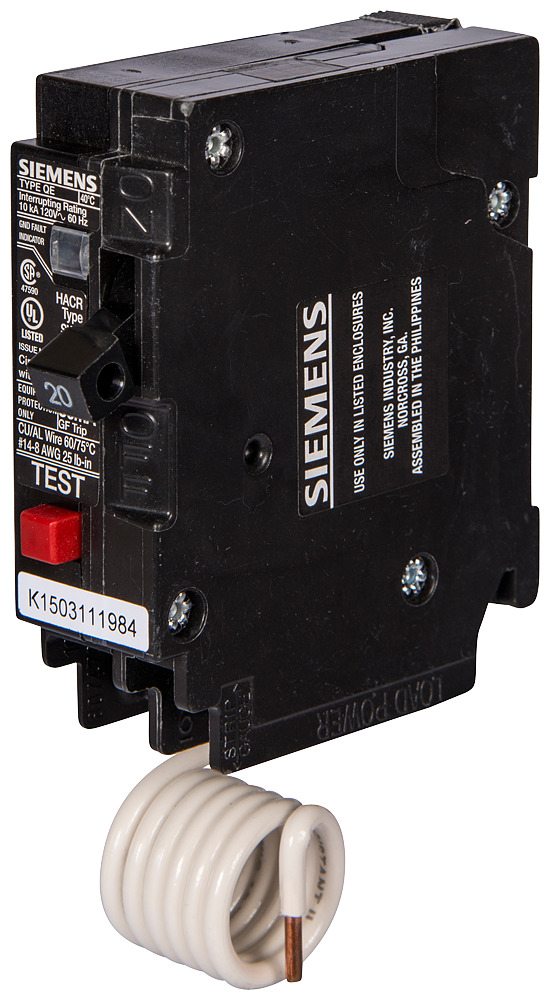  Low Voltage Residential Circuit Breakers Miniature Circuit Breakers GFCI - Equipment Protect 1-pole plug-on 10k are Circuit Protection Load Center Mains, Feeders, and Miniature Circuit Breakers. Sub Brand N/A Type QE Special Features N/A Application Electrical Distribution Standard UL 489 Voltage Rating 120V Amperage Rating 15A Load Rating N/A Frequency Rating N/A Phase N/A Frame N/A TripType N/A Trip Range Thermal Magnetic Interrupt Rating 10 AIC Number Of Poles 1P