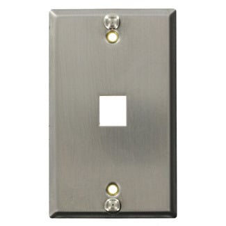QuickPort Telephone Wall Jack, Stainless Steel