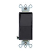 15 Amp, 120/277 Volt, Decora Rocker 4-Way AC Quiet Switch, Residential Grade, Grounding, Black