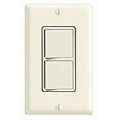 5640-I Decora 3-Way Dual Combination Switch, 20 A, 120/277 V AC, 1 hp/2 hp, 60 Hz