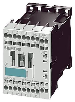Contactor,IEC,Sirius,Standard 3 Pole,Non-Reversing 24 DC Coil Frame Size S00, 7A DIN/Panel Mount Screw Terminals 1 NO Auxiliaries No Suppression UL File E31519in Vol.11 Sec.2
