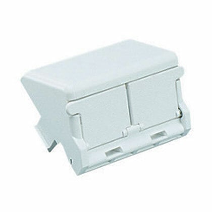 Insert, 2 Port, Sloped Shuttered, White 