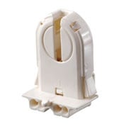 Medium Base, T8-T12 Bi-Pin, Linear Fluorescent Lampholder, White