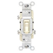 15 Amp, 120 Volt, Toggle Co/Alr 3-Way AC Quiet Switch, Residential Grade, Grounding, Ivory