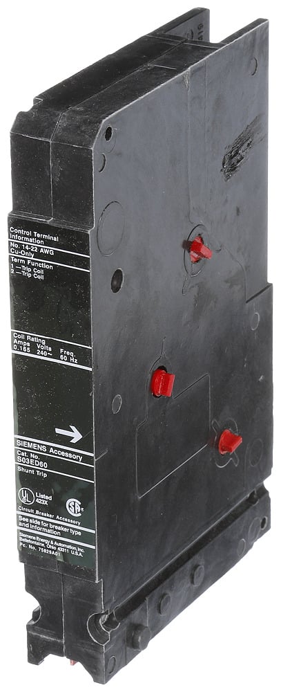  LOW VOLTAGE SENTRON MOLDED CASE CIRCUIT BREAKER INTERNAL ACCESSORY. 240VAC SHUNT TRIP. SUITS ED FRAME BREAKERS.
