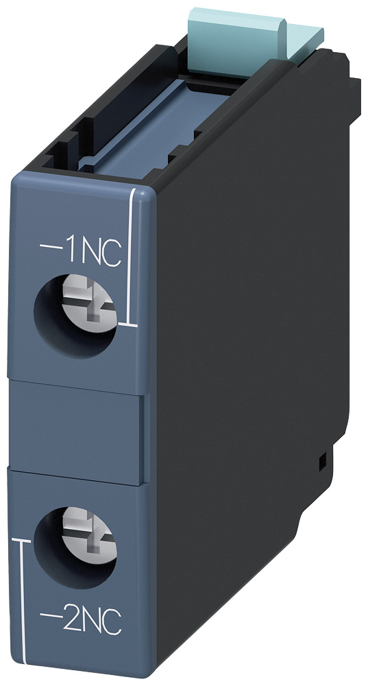AUXILIARY SWITCH BLOCK DIN EN50005 FOR CONTACTORS FOR SWITCHING MOTORS 1 Pole, 1NC Screw Connection
