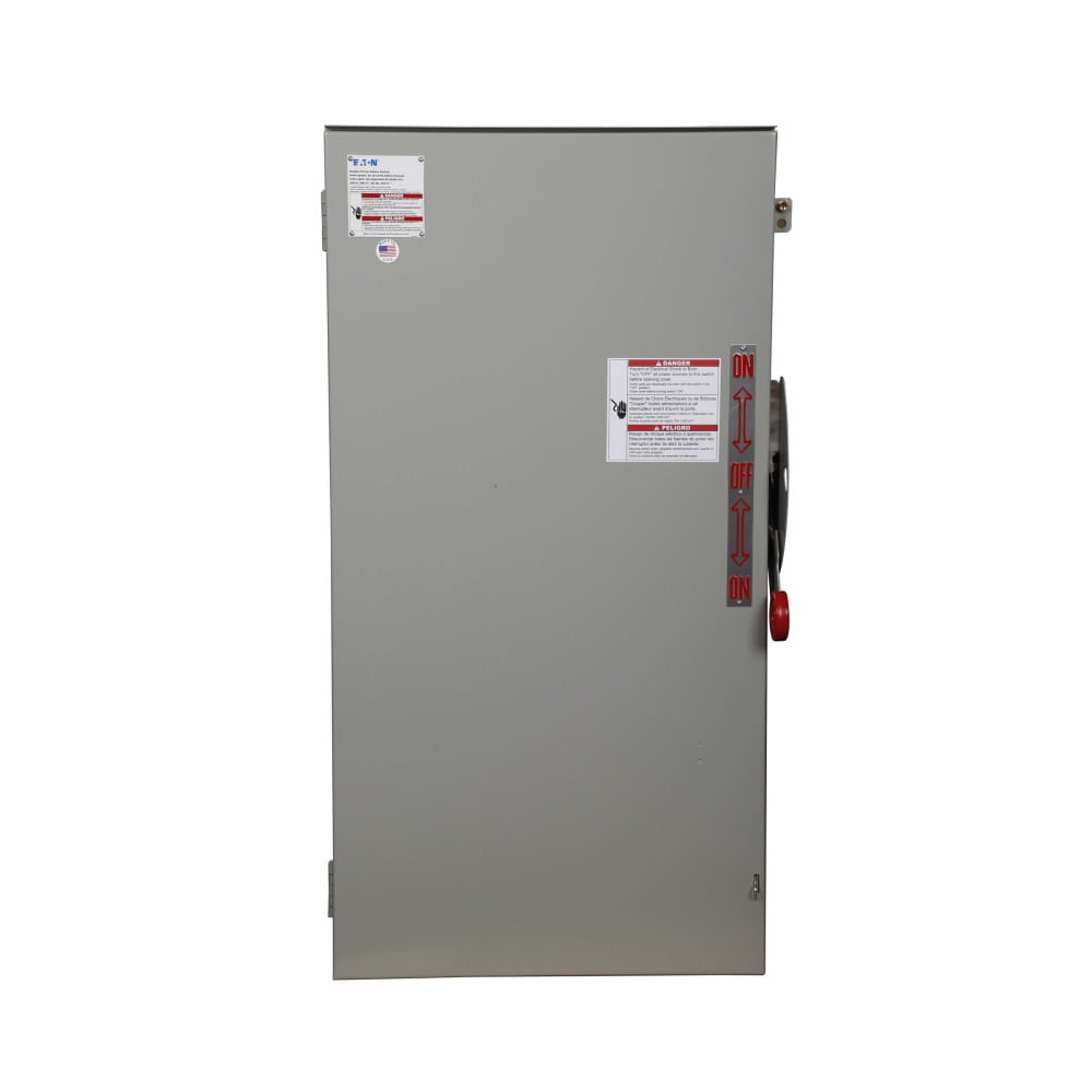 Eaton Heavy duty double-throw non-fused safety switch, 200 A, NEMA 3R, Painted galvanized steel, Non-fusible, Two-pole, Two-wire, 240 Vac, 250 Vdc