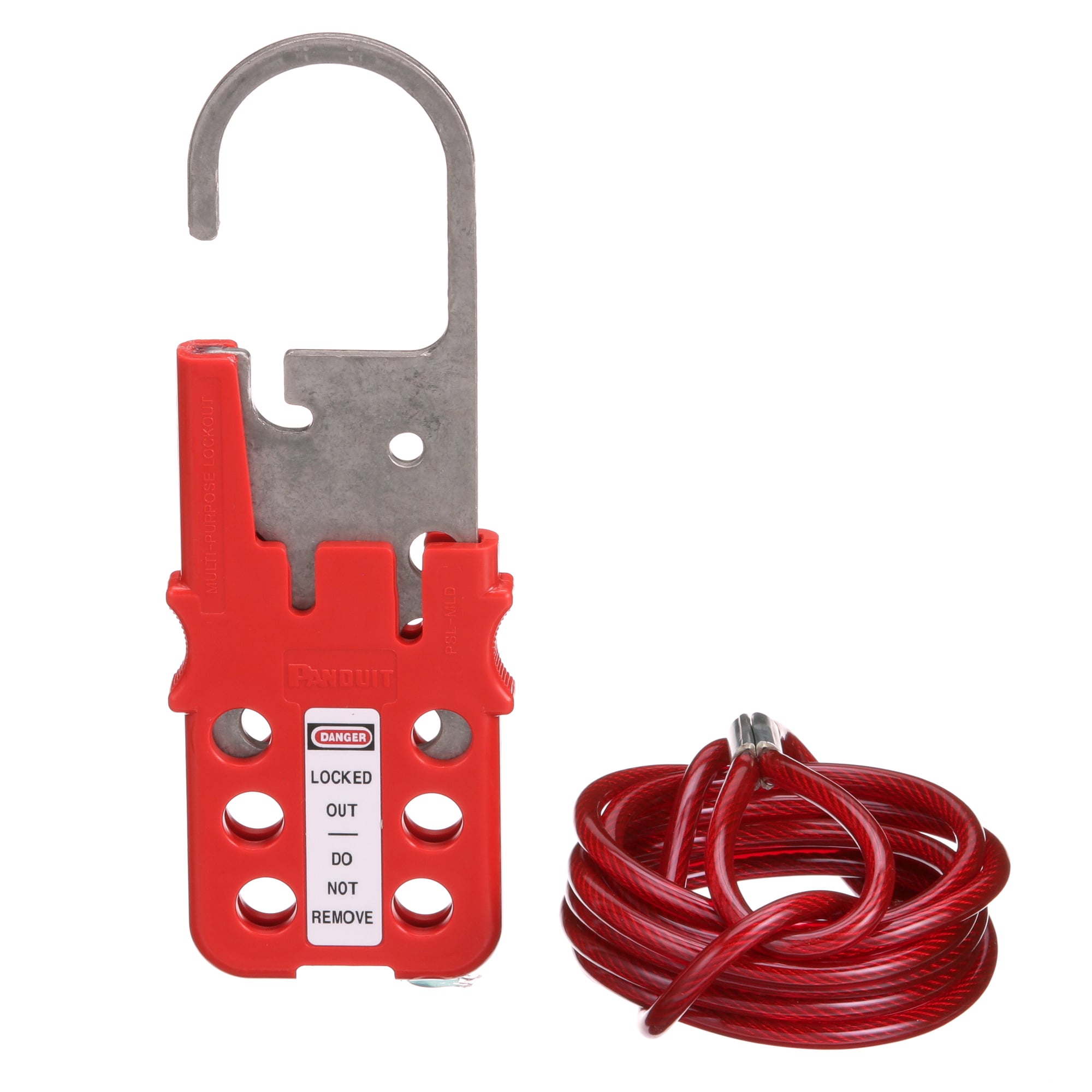 Multiple Lockout Hasp w/6FT Vinyl Coated 