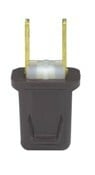 10 Amp, 125 Volt, Plug, Polarized, Non-Grounding, Black
