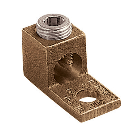Copper Mechanical Lug, 1 Hole, Straight 