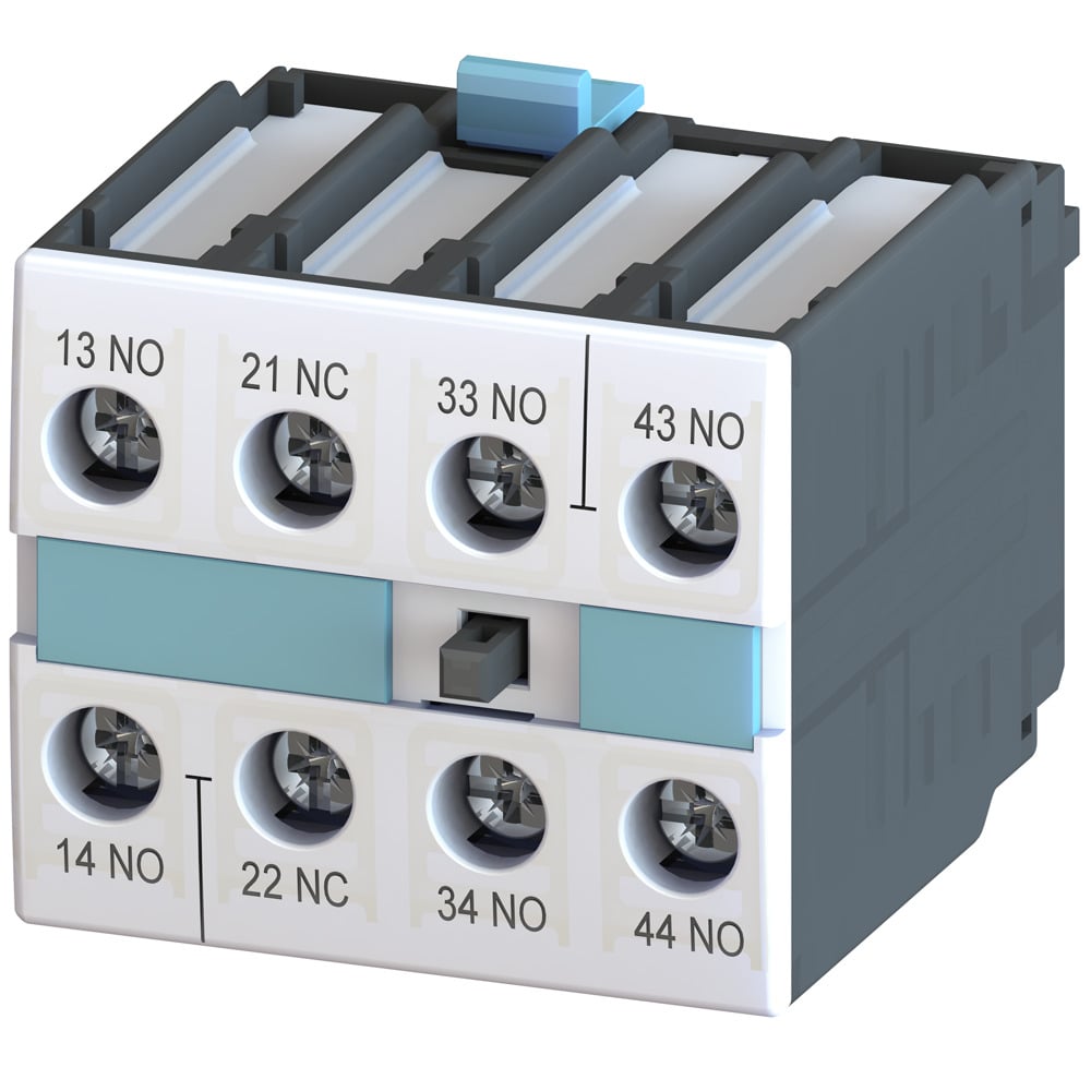 AUXILIARY SWITCH BLOCK 31, DIN EN50012 FOR MOTOR CONTACTORS 3NO+1NC 4 Pole, SIZE S0...S3 Screw Connection