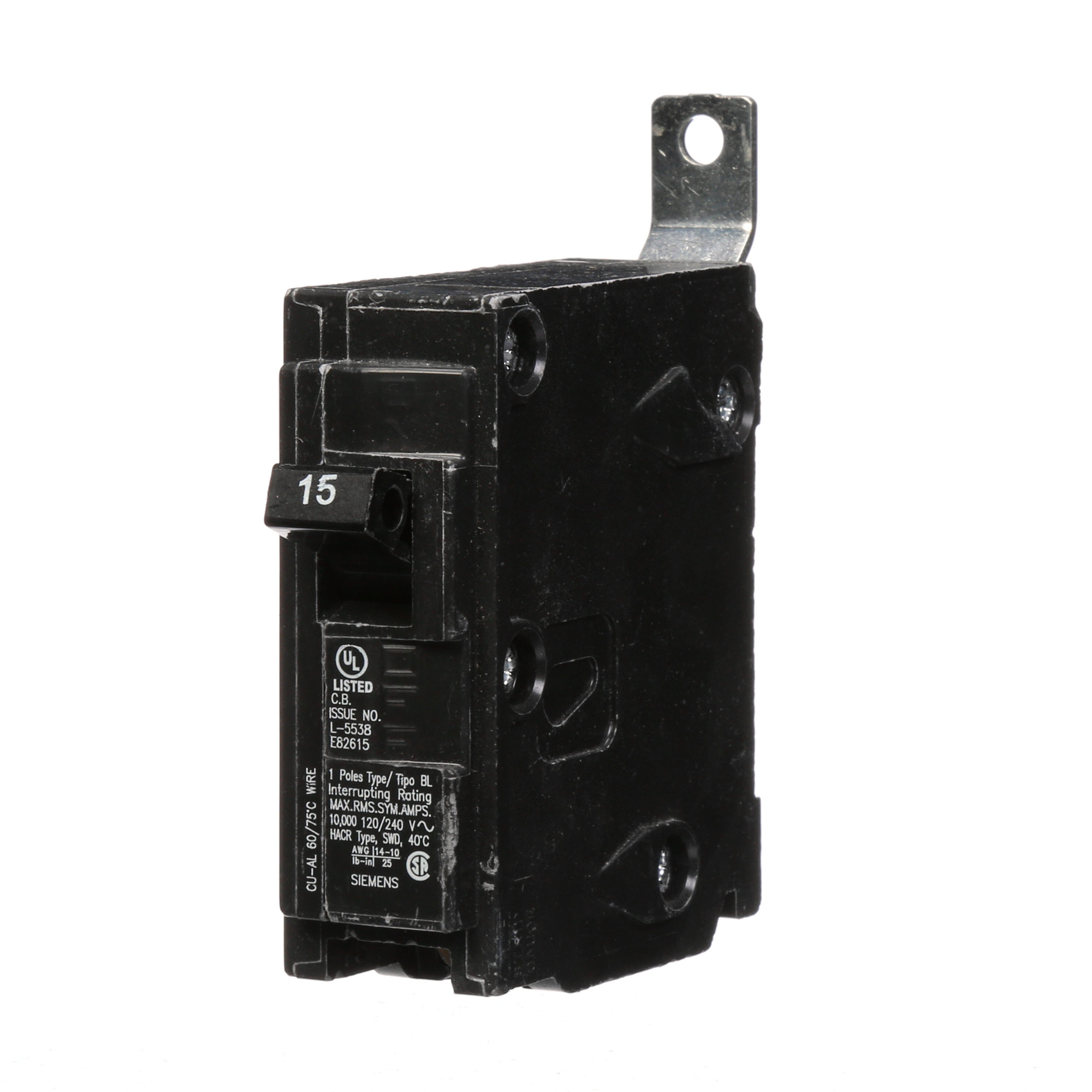 BREAKER 15A 1P 120V 10K BL 10 KAIC 