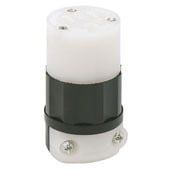 15 Amp, 125 Volt, NEMA 5-15R, 2P, 3W, Connector, Straight Blade, Industrial Grade, Grounding, All Black - Black