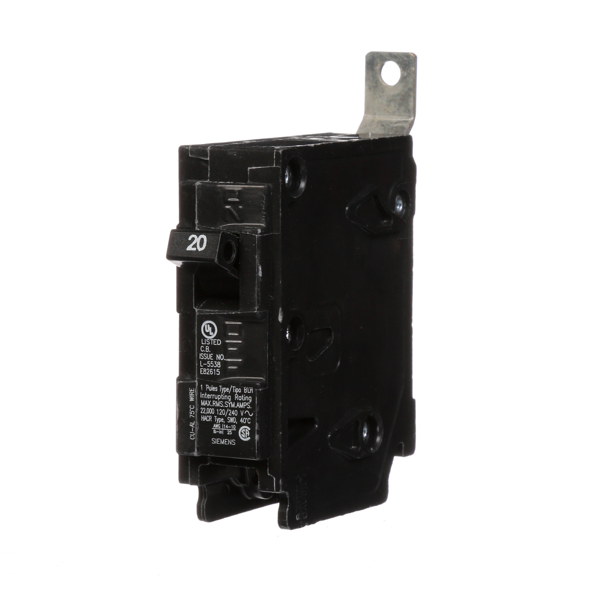 BREAKER 20A 1P 120V 22K BLH 22 KAIC