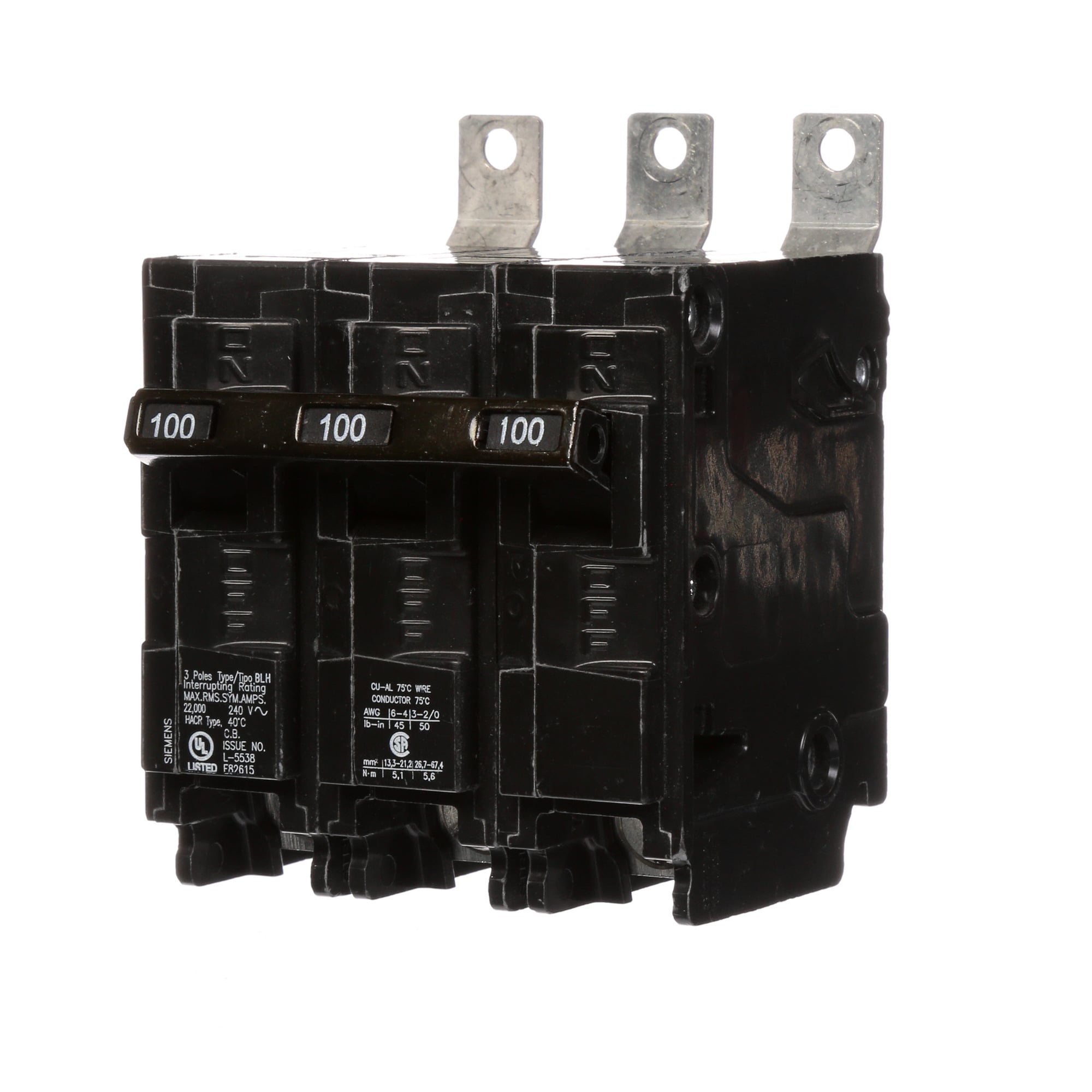 BREAKER 100A 3P 240V 22K BLH
