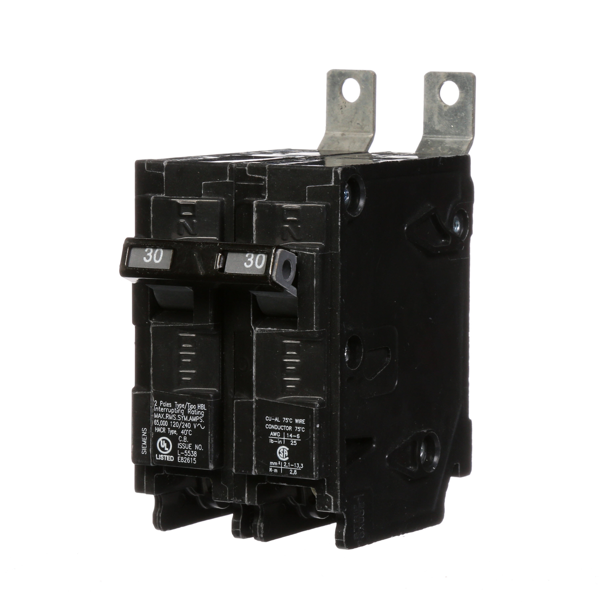 Low Voltage Molded Case Circuit Breakers Panelboard Mounting 240V Circuit Breakers - Type BL, 2-Pole, 120/240VAC are Circuit Protection Molded Case Circuit Breakers. Type HBL Application Electrical Distribution Standard UL 489 Voltage Rating 120/240V A mperage Rating 30A Trip Range Thermal Magnetic Interrupt Rating 65 AIC Number Of Poles 2P