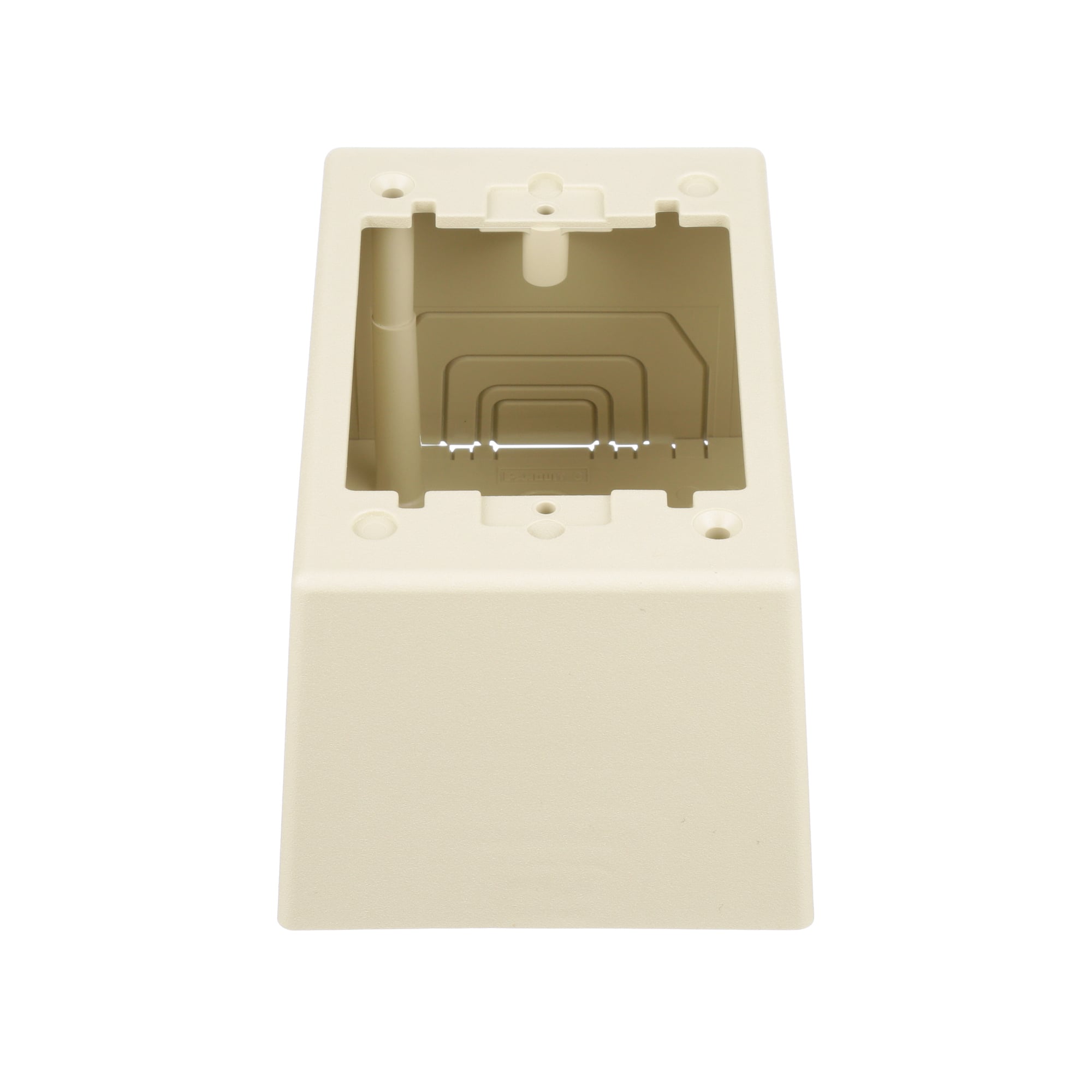 Surface Raceway, Pwr Rated Junct. Box, S/G 2-pc, Deep, Elec Ivory