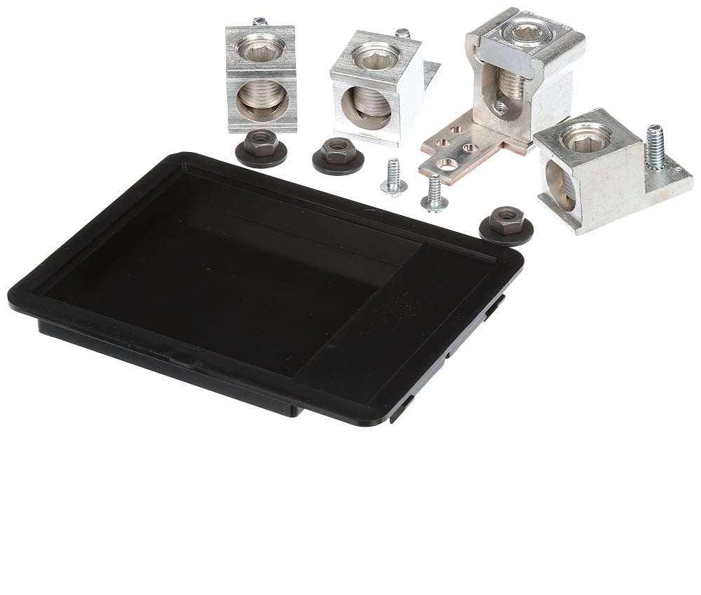 Aluminum (Main or Feed-Thru) Lug kit for original P1 interior panelboard. Suitable for 3-Phase system rated (250A). Wire range 6 AWG - 350kcmil (CU/AL). Not suitable for use with Revised P1 panels produced after December 2014.