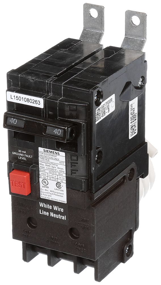 BREAKER 40A 2P 120/240V 10K BLE GFI 30MA PRODUCT WILL BE AVAILABLE ON 12/18/2009