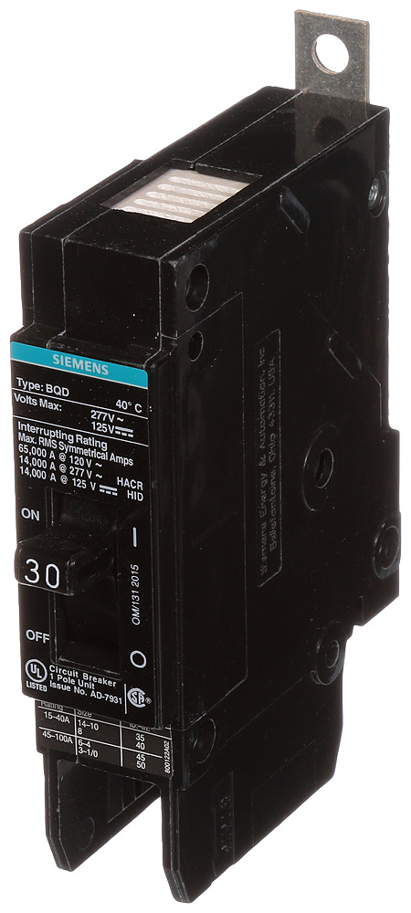 BQD130BREAKER BQD 1P 30A 277VAC 14KA 10 KAIC