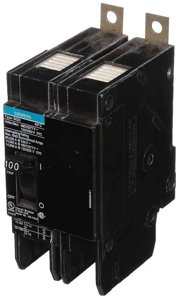 BREAKER BQD 2P 100A 480VAC 14KA 10 KAIC