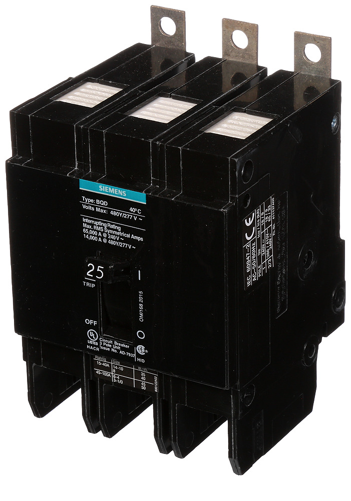 BREAKER BQD 3P 25A 480VAC 14KA 10 KAIC