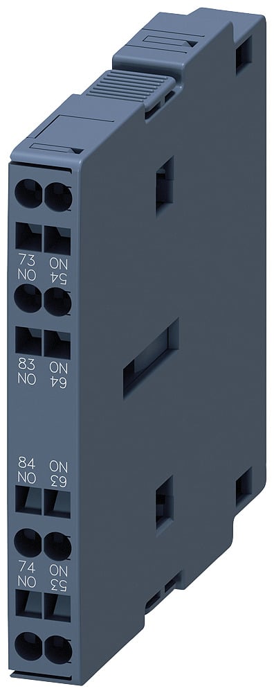 AUXILIARY SWITCH BLOCK SIZE S0...S12 DIN EN50005, LATERALLY FOR CONTACTORS FOR SWITCHING MOTORS 2 Pole, 2NO 10mm Cage Clamp Connection
