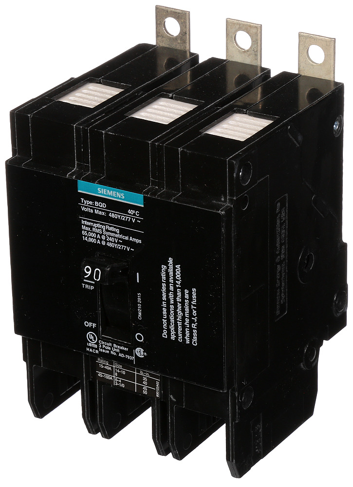 BREAKER BQD 3P 90A 480VAC 14KA 10 KAIC