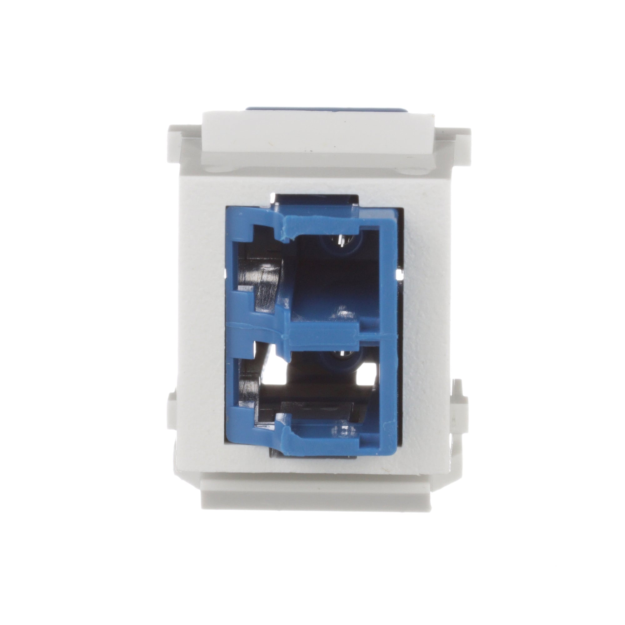 NK LC Duplex Adapter Module, WH, Ceramic