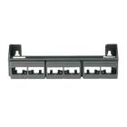 Patch Panel, 12 Port, Wall Mount, Black 