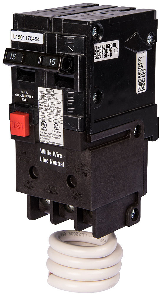  Low Voltage Residential Circuit Breakers Miniature Circuit Breakers GFCI - Equipment Protect 2-pole plug-on 10k are Circuit Protection Load Center Mains, Feeders, and Miniature Circuit Breakers. Sub Brand N/A Type QE Special Features N/A Application Electrical Distribution Standard UL 489 Voltage Rating 120/240V Amperage Rating 50A Load Rating N/A Frequency Rating N/A Phase N/A Frame N/A Trip Type N/A Trip Range Thermal Magnetic Interrupt Rating 10 AIC Number Of Poles 2P