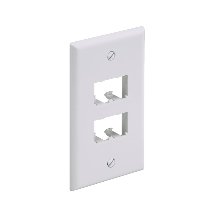 Faceplate, 4 Port, Classic, White       