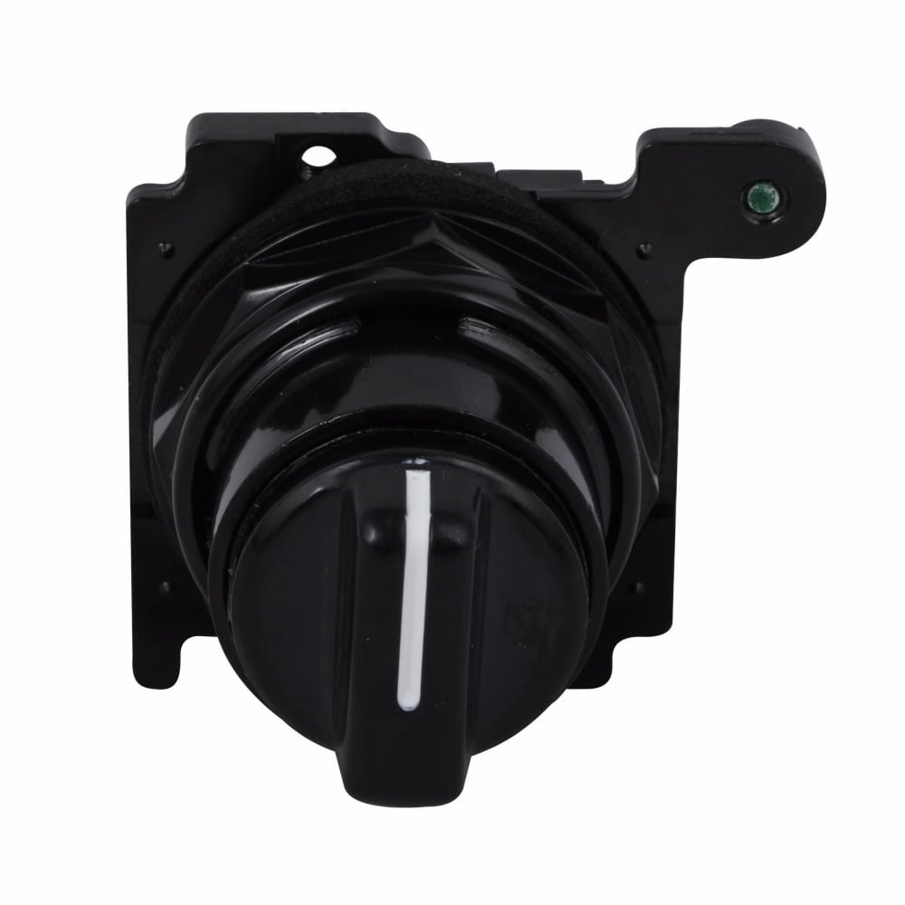 Eaton E34 pushbutton, E34, 30.5 mm, Corrosion Resistant, Cam 2, 60? throw, NEMA 3, 3R, 4, 4X, 12, 13, Non illuminated, Three-position, Knob, Black actuator