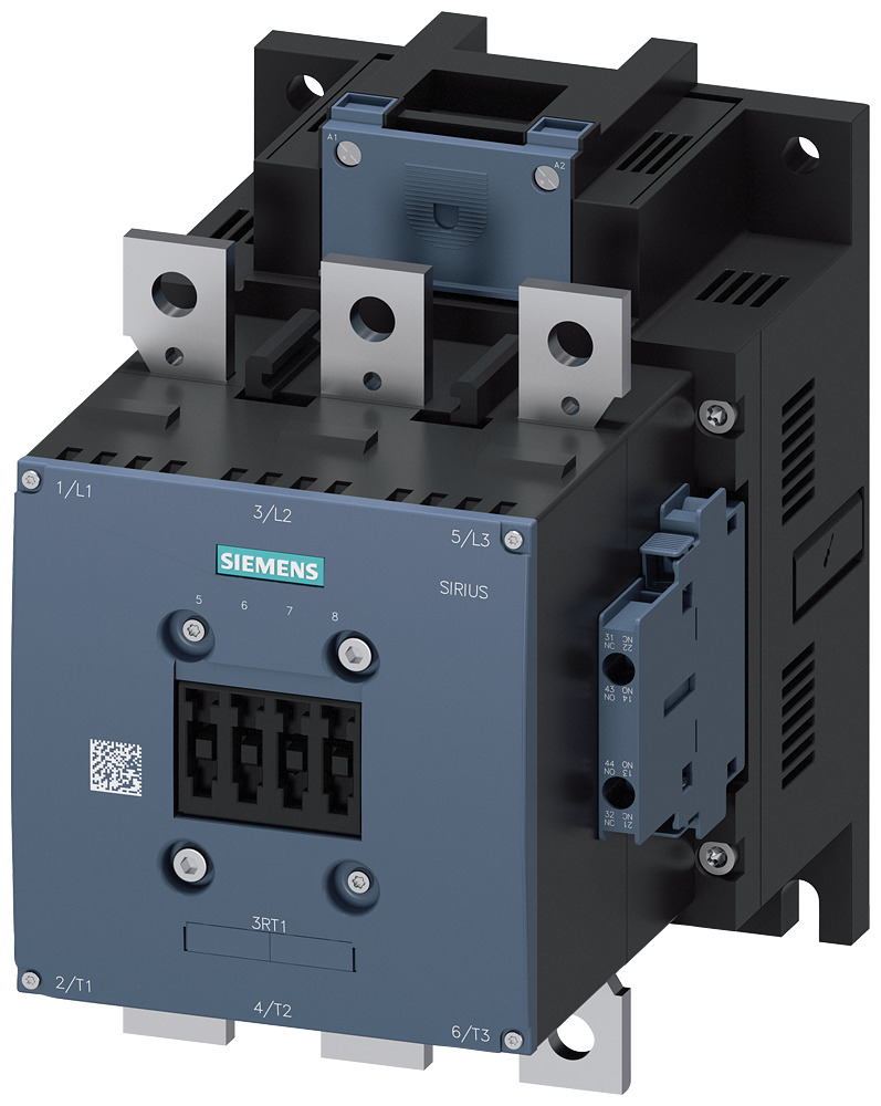 Contactor,IEC,Sirius,Standard 3 Pole,Non-Reversing 110 - 127 AC/DC Coil Frame Size S10,225A Panel Mount 2 NO ( & ) 2 NC Auxiliaries No Suppression Lugs (Not Included) Terminals UL File E31519 in Vol.11 Sec. 3