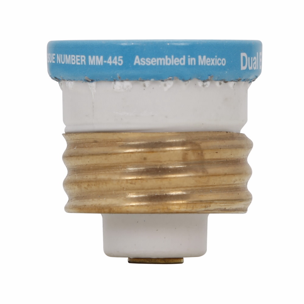 Eaton Bussmann series Type T plug fuse, plug fuse, time delay, heavy duty, 5-6/10 A, 125 Vac, 10 kAIC (RMS Symmetrical) interrupt rating, 10 kA short circuit rating, threaded mount, duel element, plastic body, brass thread, edison base