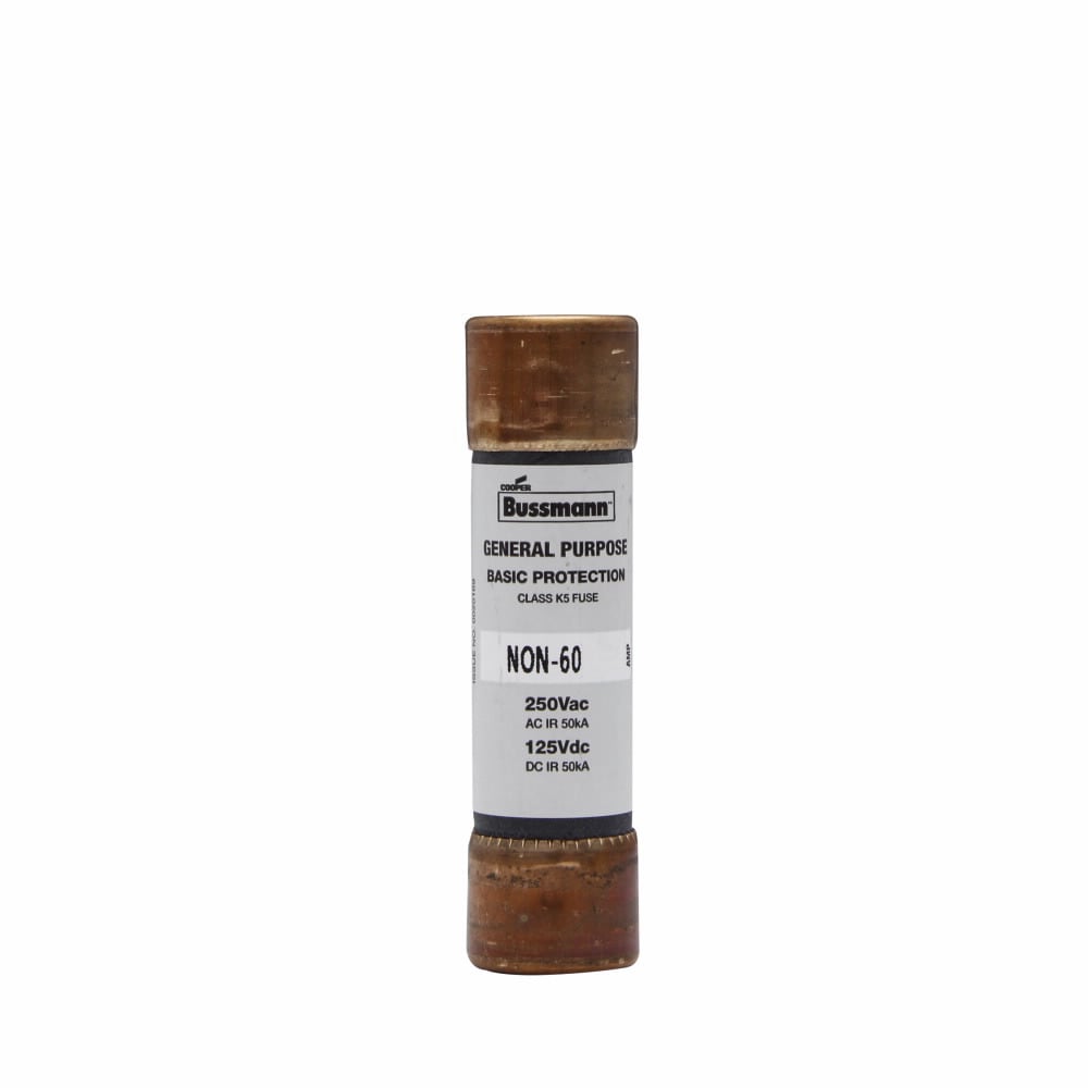 Eaton Bussmann series NON fuse, Supplemental one-time fuse, Non current limiting, Light duty circuit locations, 45 A, Class H, Non-indicating, Ferrule end x ferrule end, 50 kAIC at 125 Vdc,50 kAIC at 250 Vac, Standard, 10, 250 V, 125 Vdc