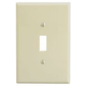 1-Gang Toggle Device Switch Wallplate, Oversized, Thermoset, Device Mount, Ivory