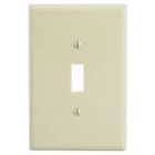 1-Gang Toggle Device Switch Wallplate, Oversized, Thermoset, Device Mount, Ivory