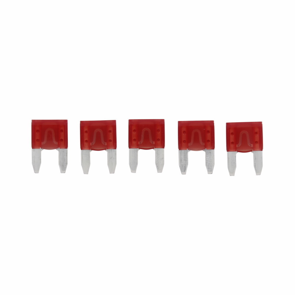 Eaton Bussmann series ATM blade fuse, Color code red, 32 Vdc, 10A, 1 kAIC, Non Indicating, Blade fuse, Blade end, Colored plastic housing
